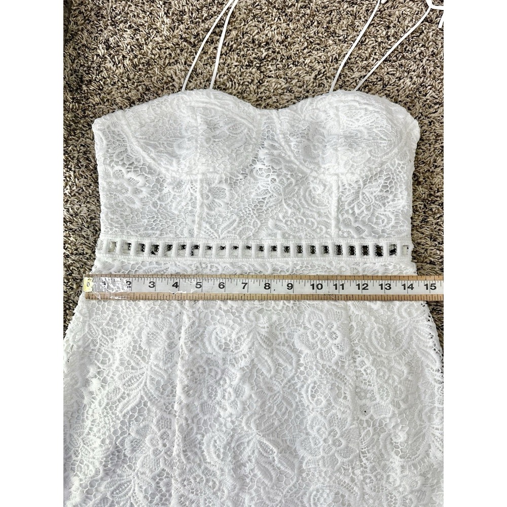 Forever 21 Floral Lace Corset Dress Size Medium White‎ Fairy Cottagecore - Picture 3 of 5